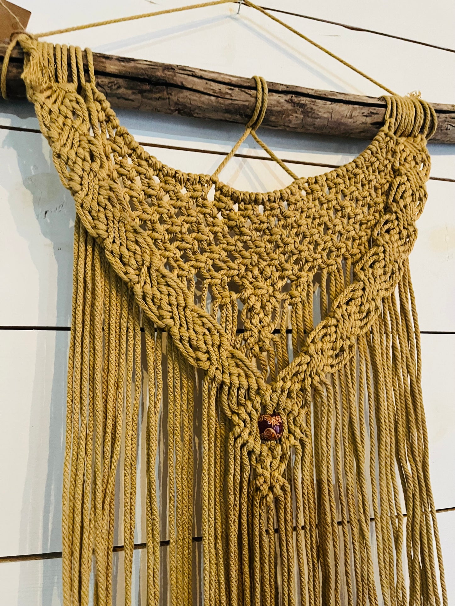 Mustard wooven Macrame