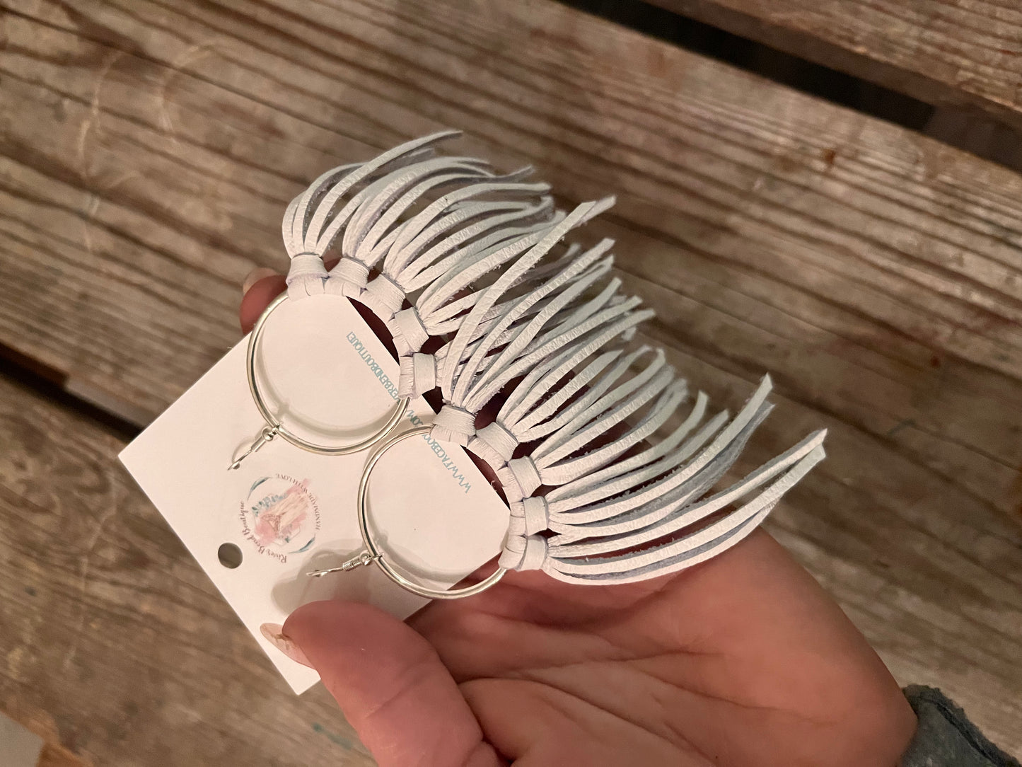 White Fringe Hoop