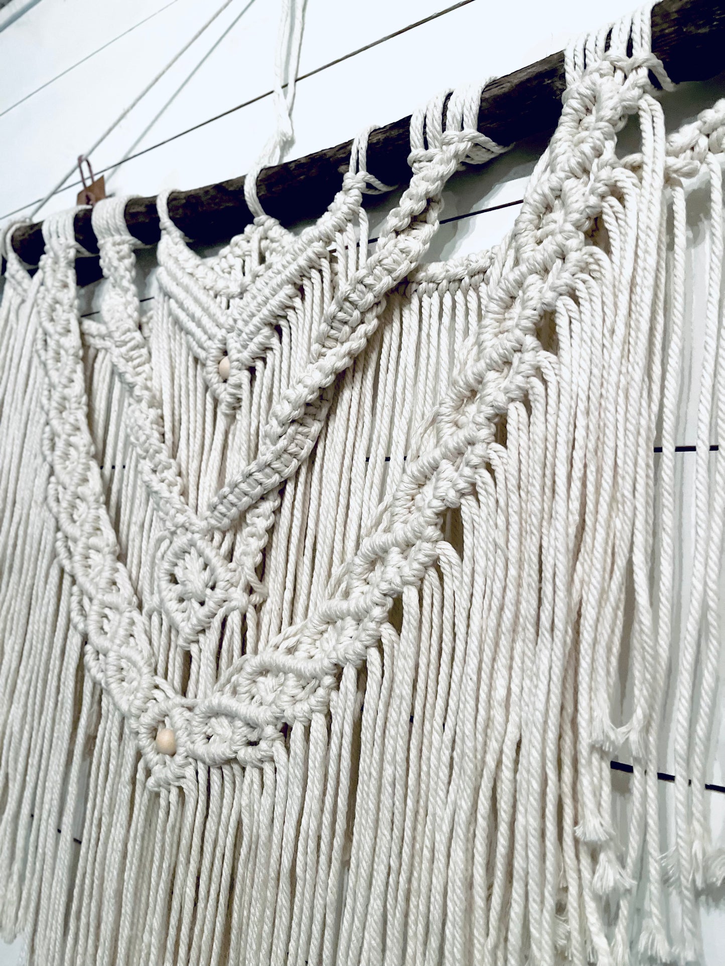 Extra large macrame wall hanging