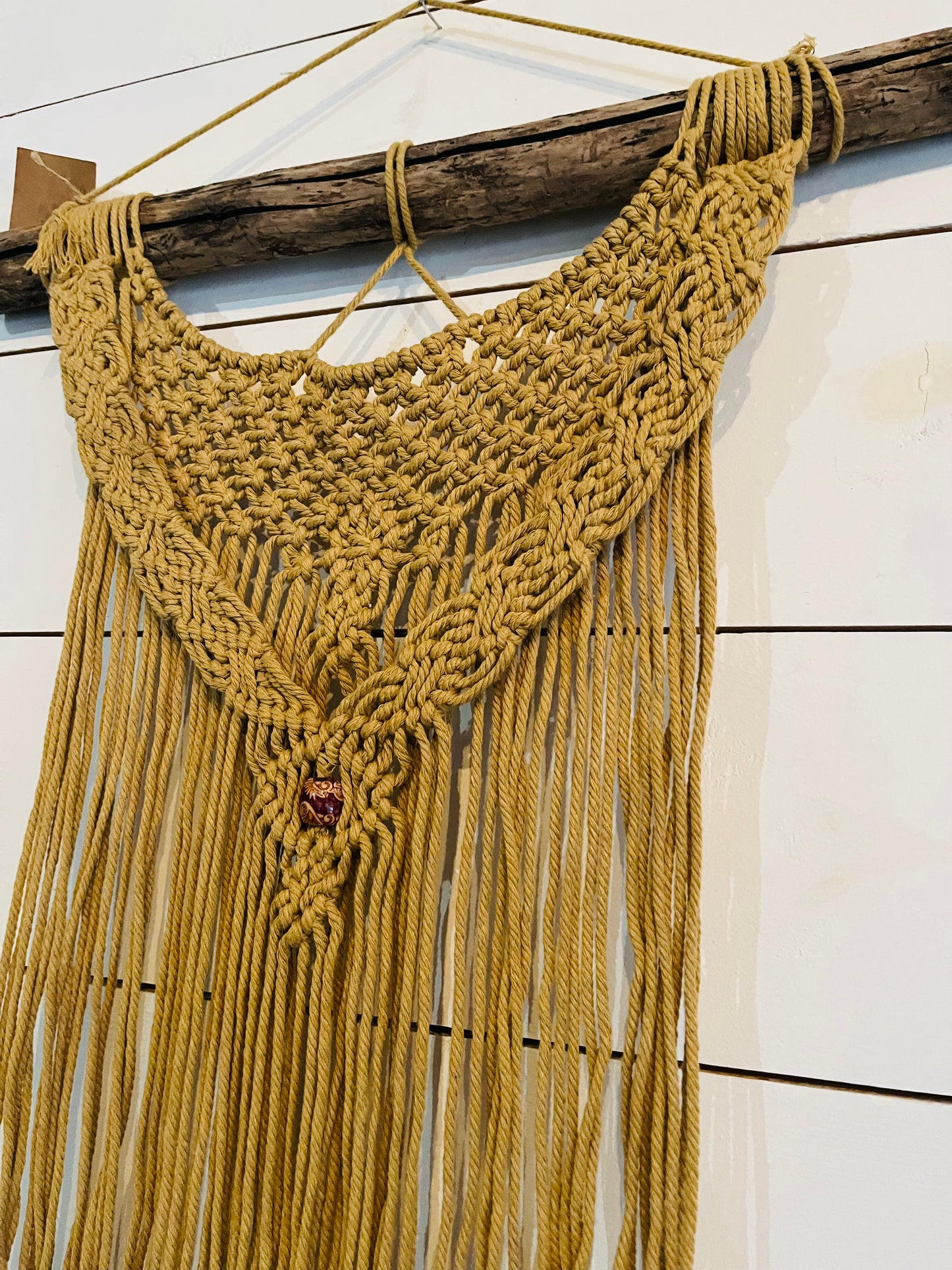 Mustard wooven Macrame