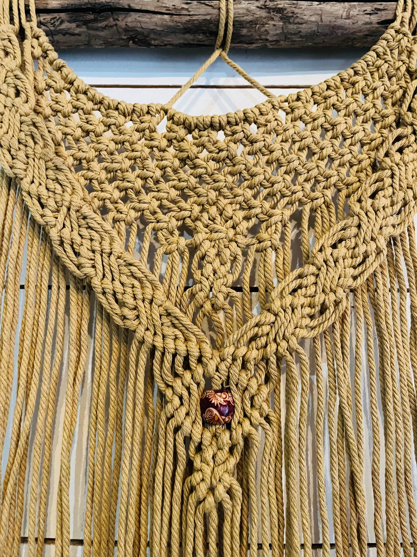 Mustard wooven Macrame