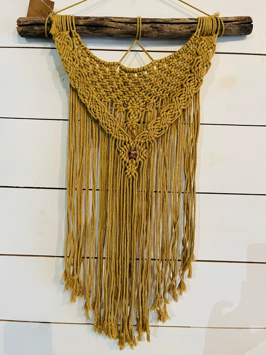 Mustard wooven Macrame