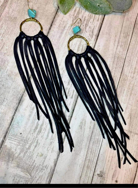 Black Western Long fringe