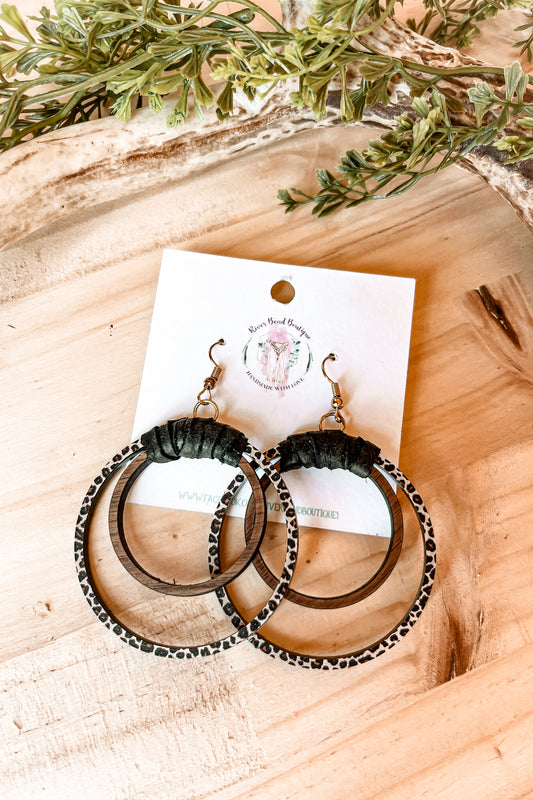 Wooden Cheetah Hoop