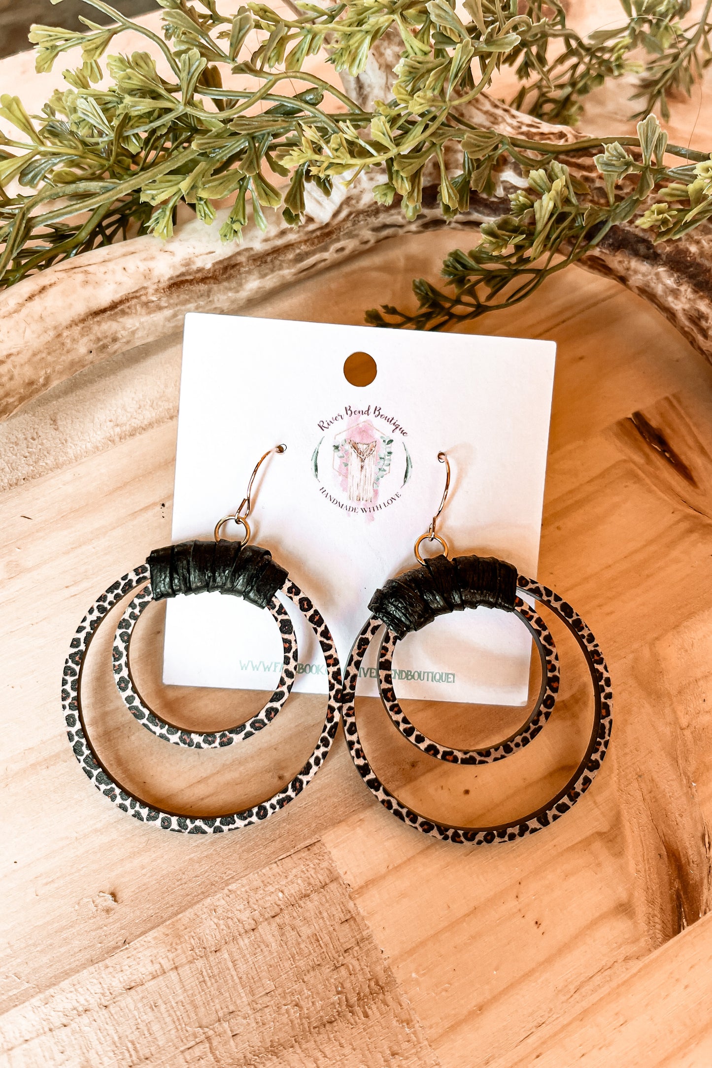 Wooden Cheetah Hoop