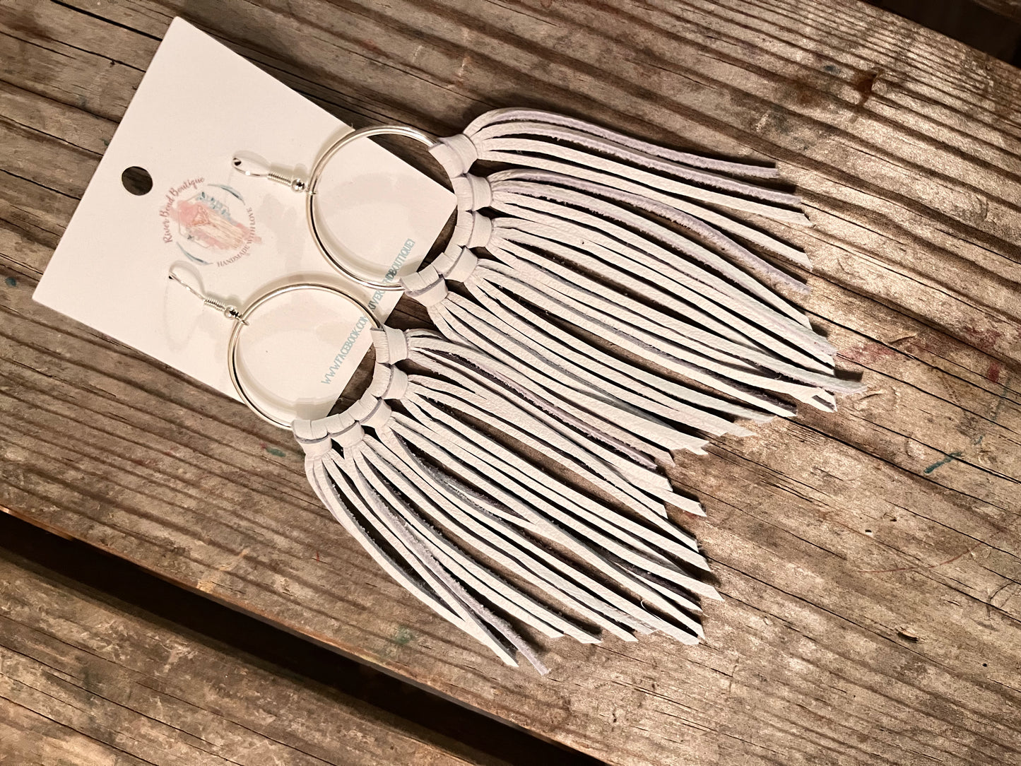White Fringe Hoop